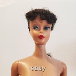 Vtg Brunette Ponytail Barbie #5 1961 Vtg Clothes And Suitcase