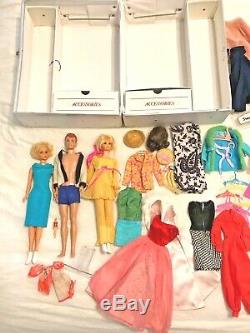 WOW! 1960s TNT Barbie Ken LOT Vintage Dolls & Case, Clothes, Shoes, Accessories