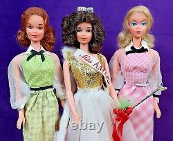 WOW 3 Vintage MOD TNT Quick Curl Kelley Barbie Walking Miss America LOT OFS BIN