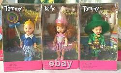 Wizard Of Oz Barbie Ken Doll 1999 Complete Set MIB Dorothy Glinda Munchkins Lion